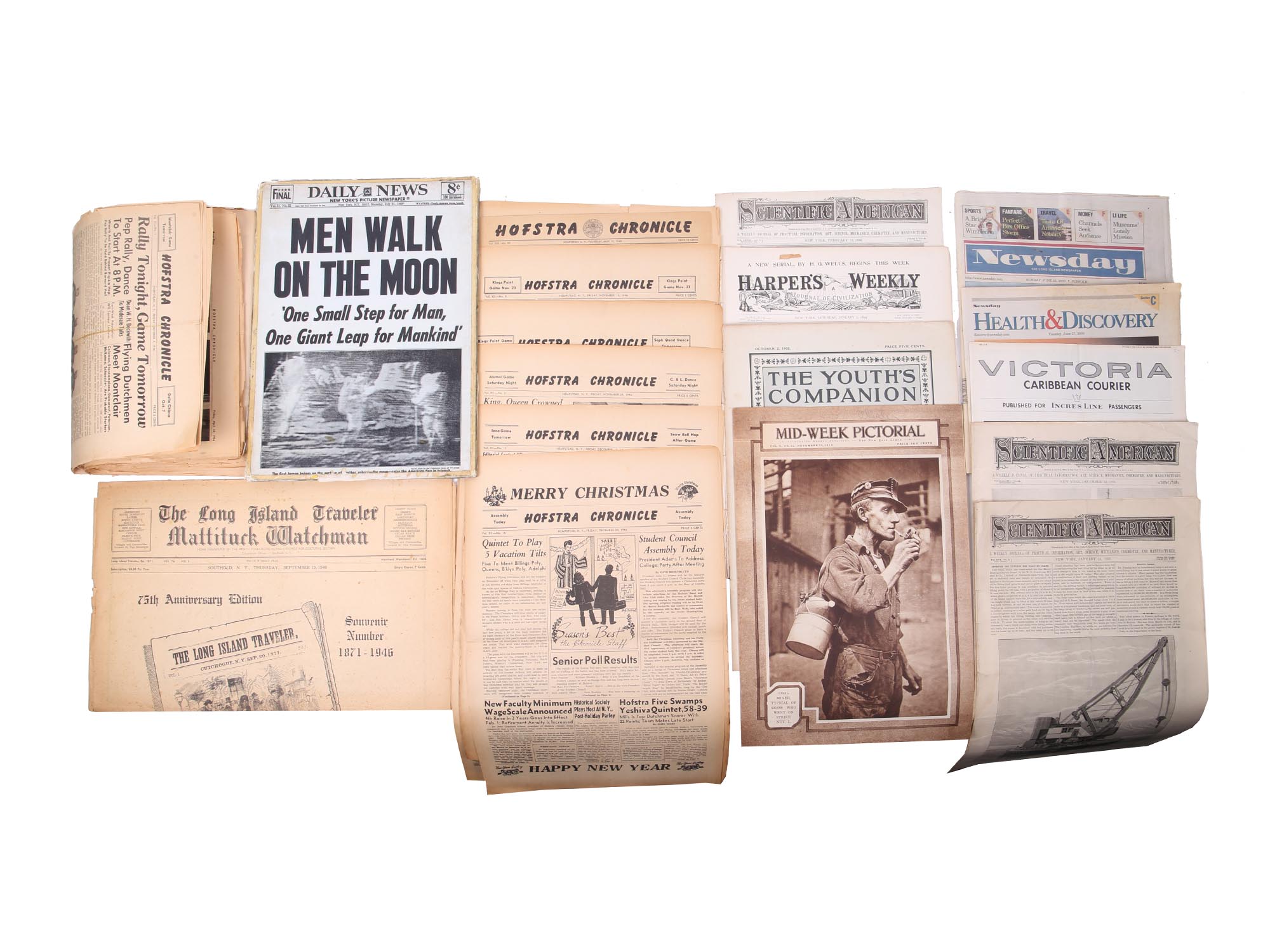 COLLECTION OF AMERICAN MID CENTURY NEWSPAPERS PIC-0